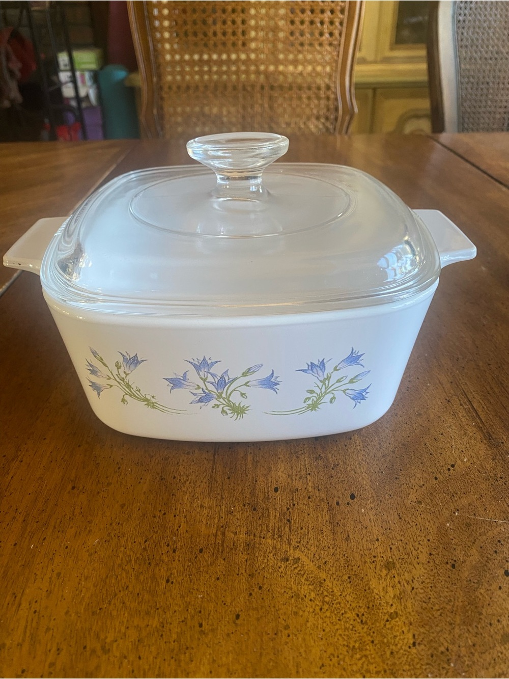Corningware 1.5 Qt Blue Dusk Casserole Pan & Pyrex Lid